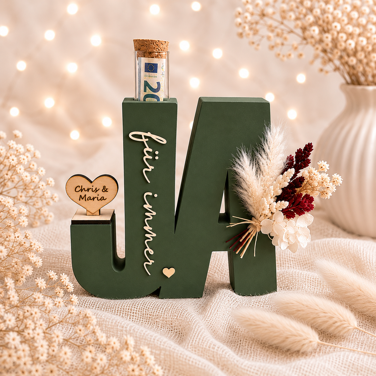 Geldgeschenk Hochzeit, Schriftzug Ja