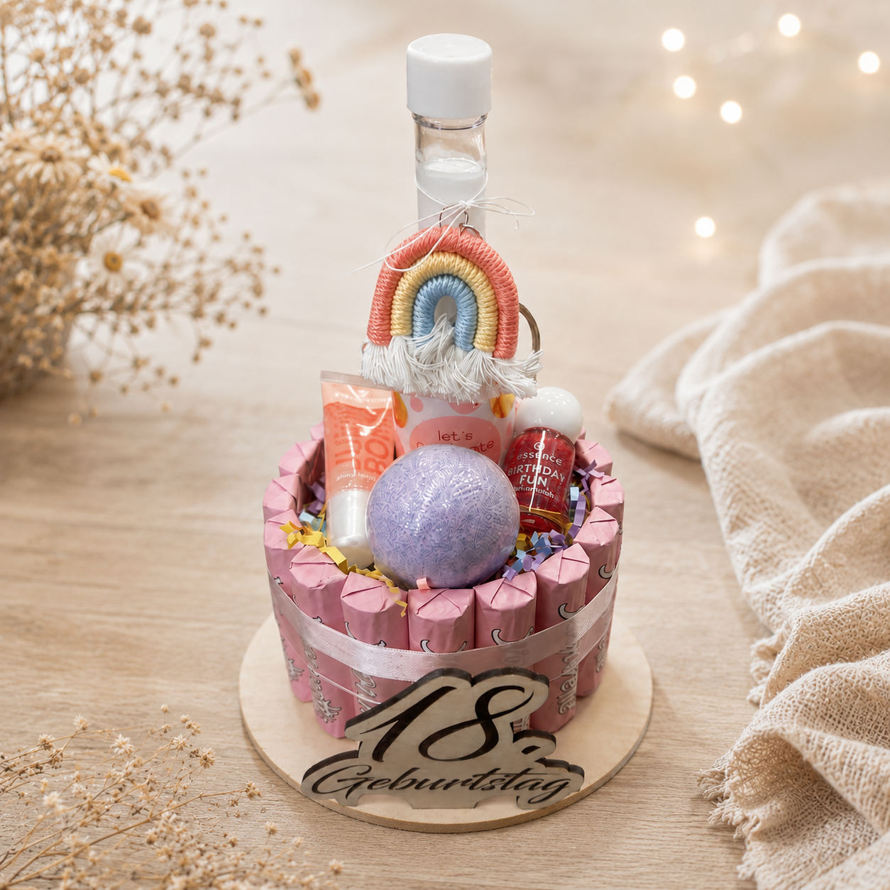 Geschenktorte zum 18. Geburtstag, Wellness Geschenk für Mädchen