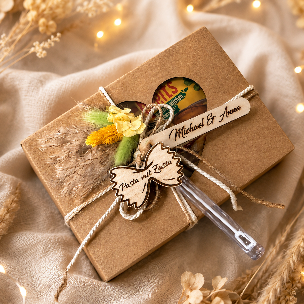 Personalisiertes Hochzeitsgeschenk „Pasta mit Zasta“