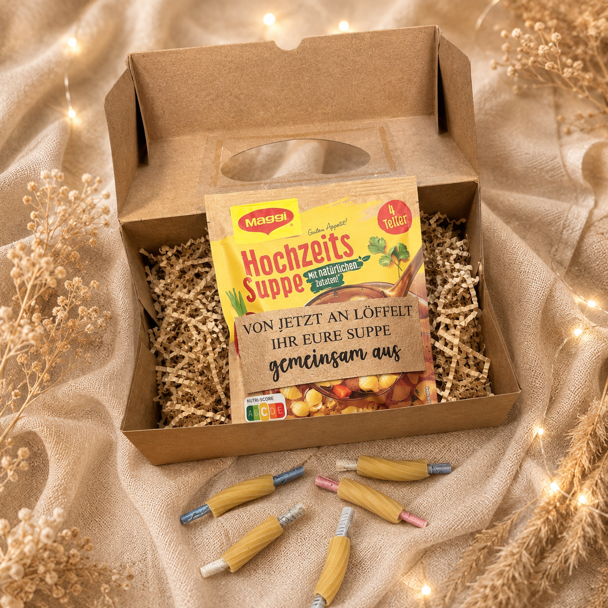 Personalisiertes Hochzeitsgeschenk „Pasta mit Zasta“