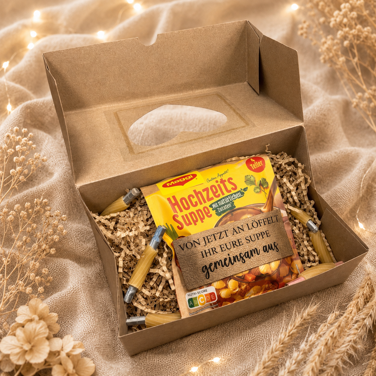 Personalisiertes Hochzeitsgeschenk „Pasta mit Zasta“
