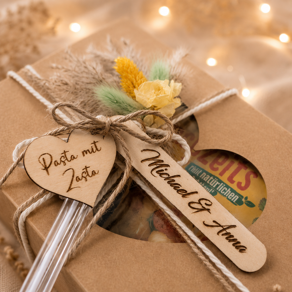 Personalisiertes Hochzeitsgeschenk „Pasta mit Zasta“