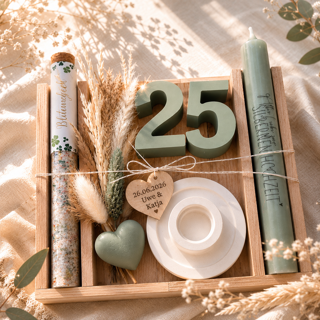 Geldgeschenk Set zum 25. Hochzeitstag