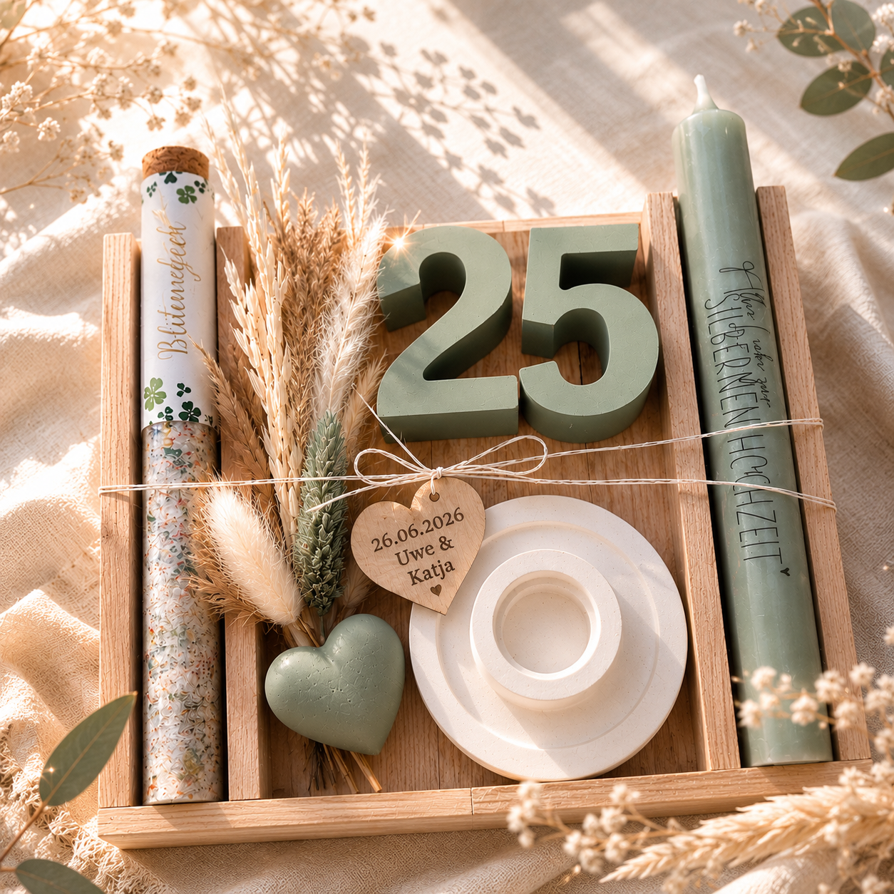 Geldgeschenk Set zum 25. Hochzeitstag