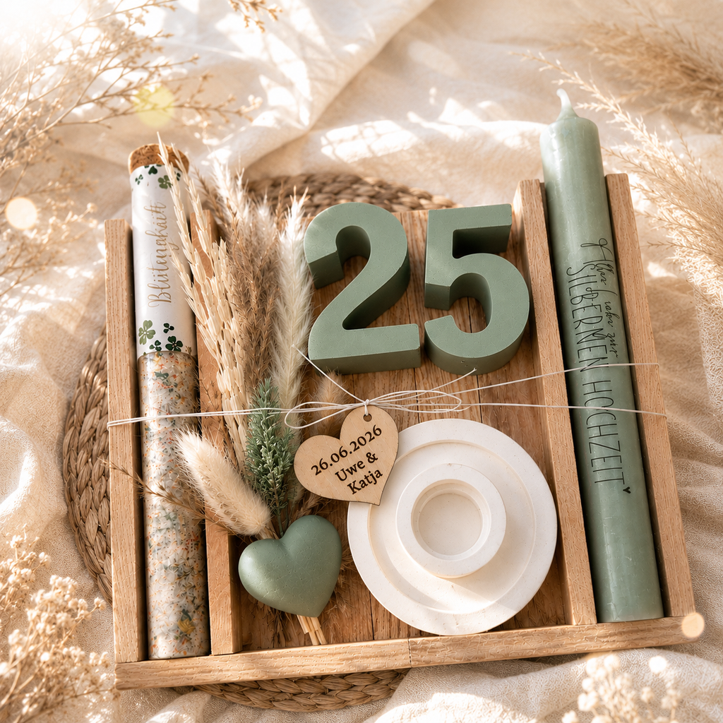 Geldgeschenk Set zum 25. Hochzeitstag