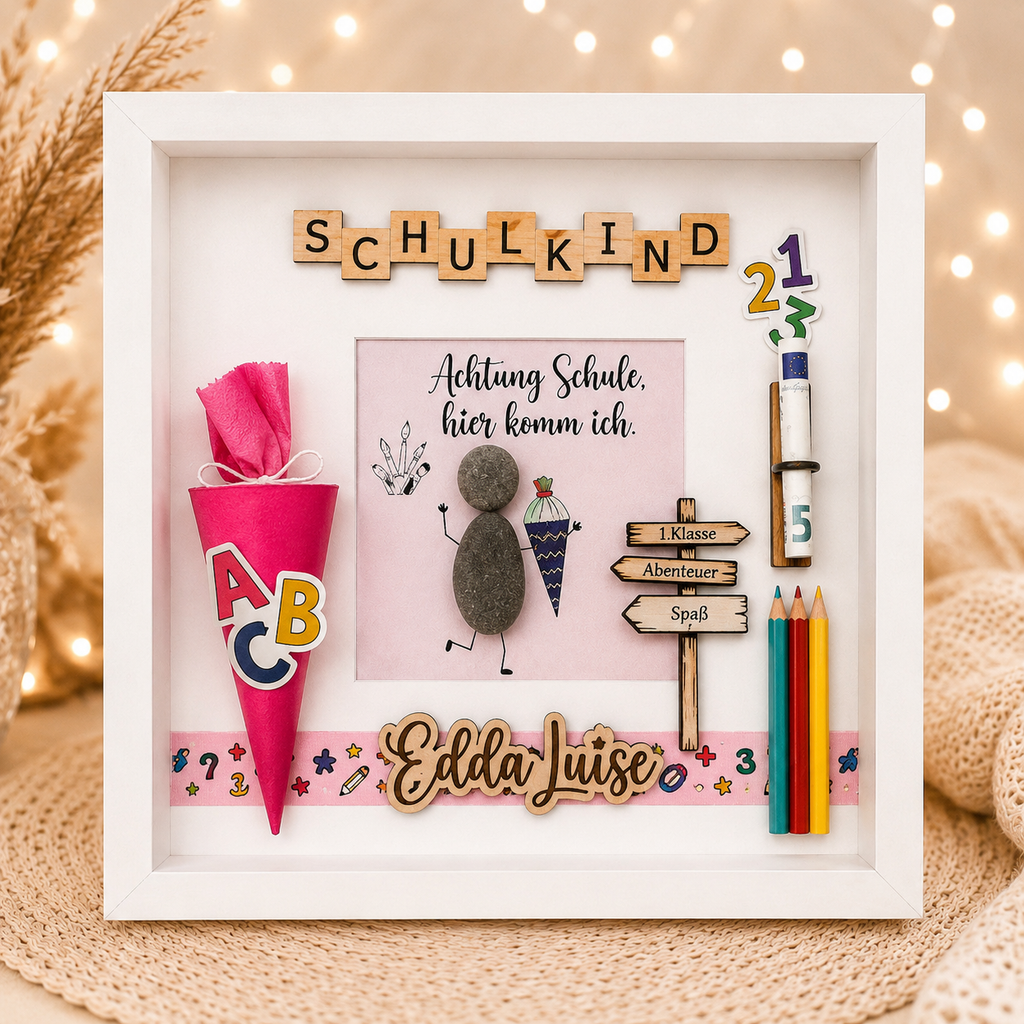 Schulkind Erinnerungsrahmen, Personalisiertes Geschenk zur Einschulung