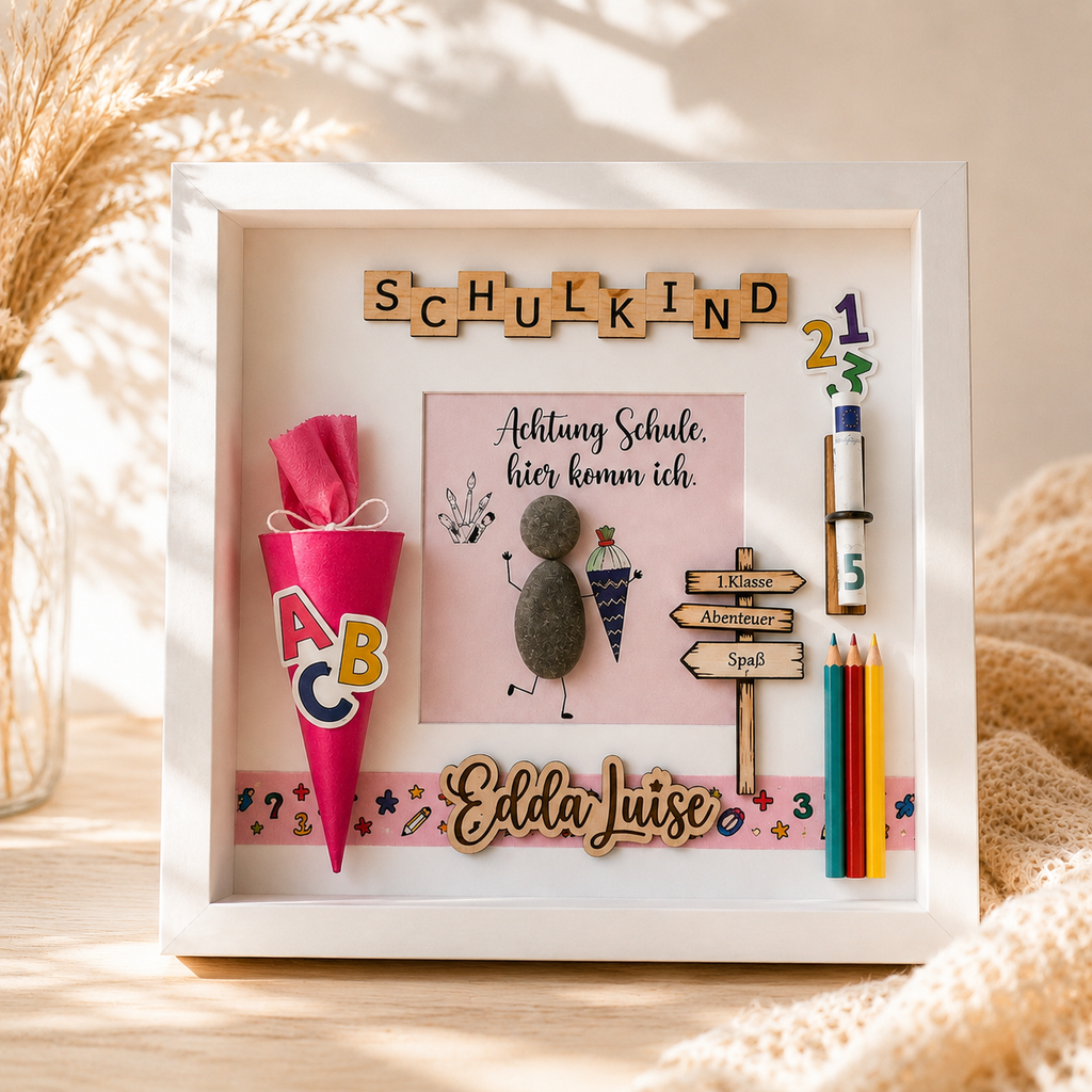 Schulkind Erinnerungsrahmen, Personalisiertes Geschenk zur Einschulung