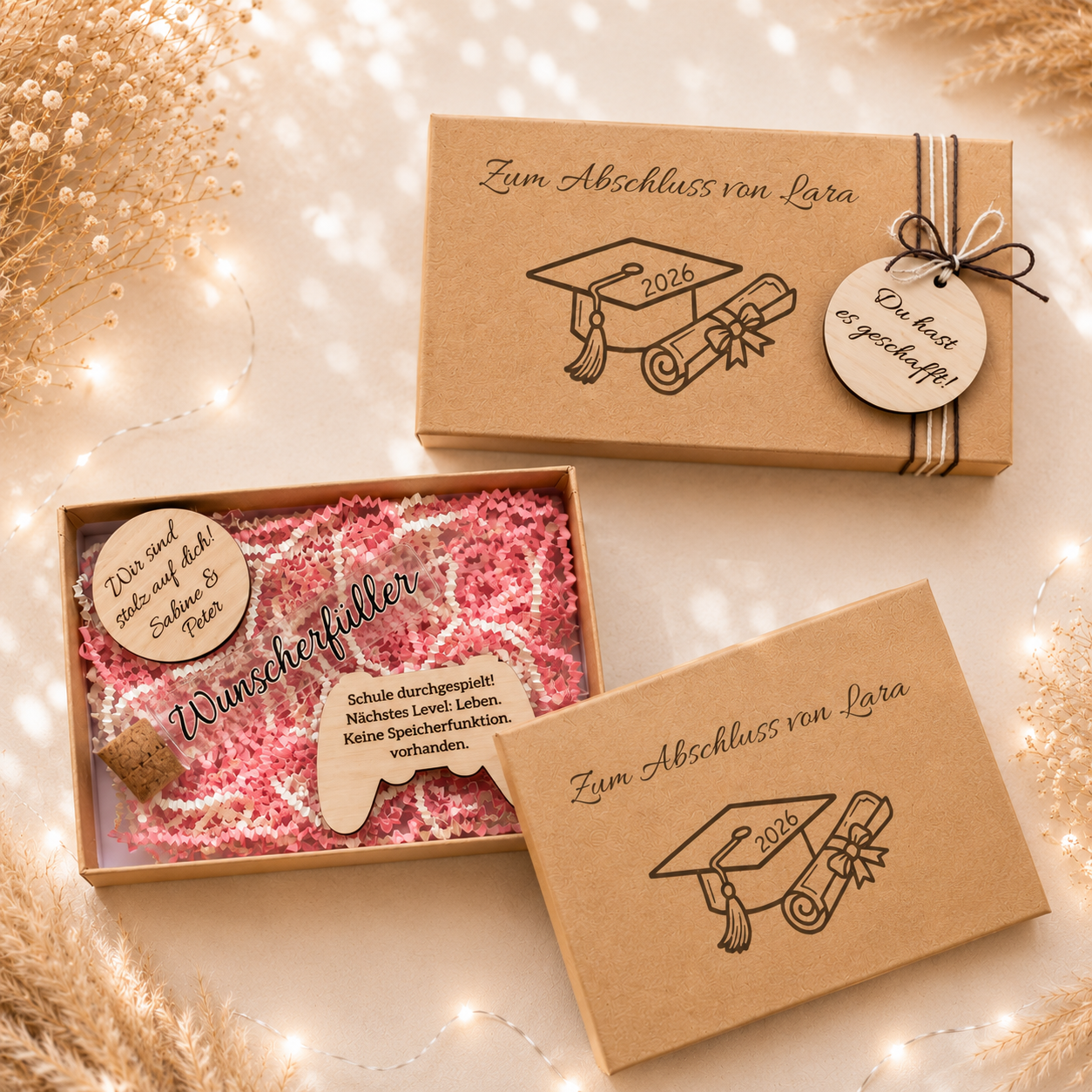 Personalisiertes Abschlussgeschenk, Geschenkbox Abitur