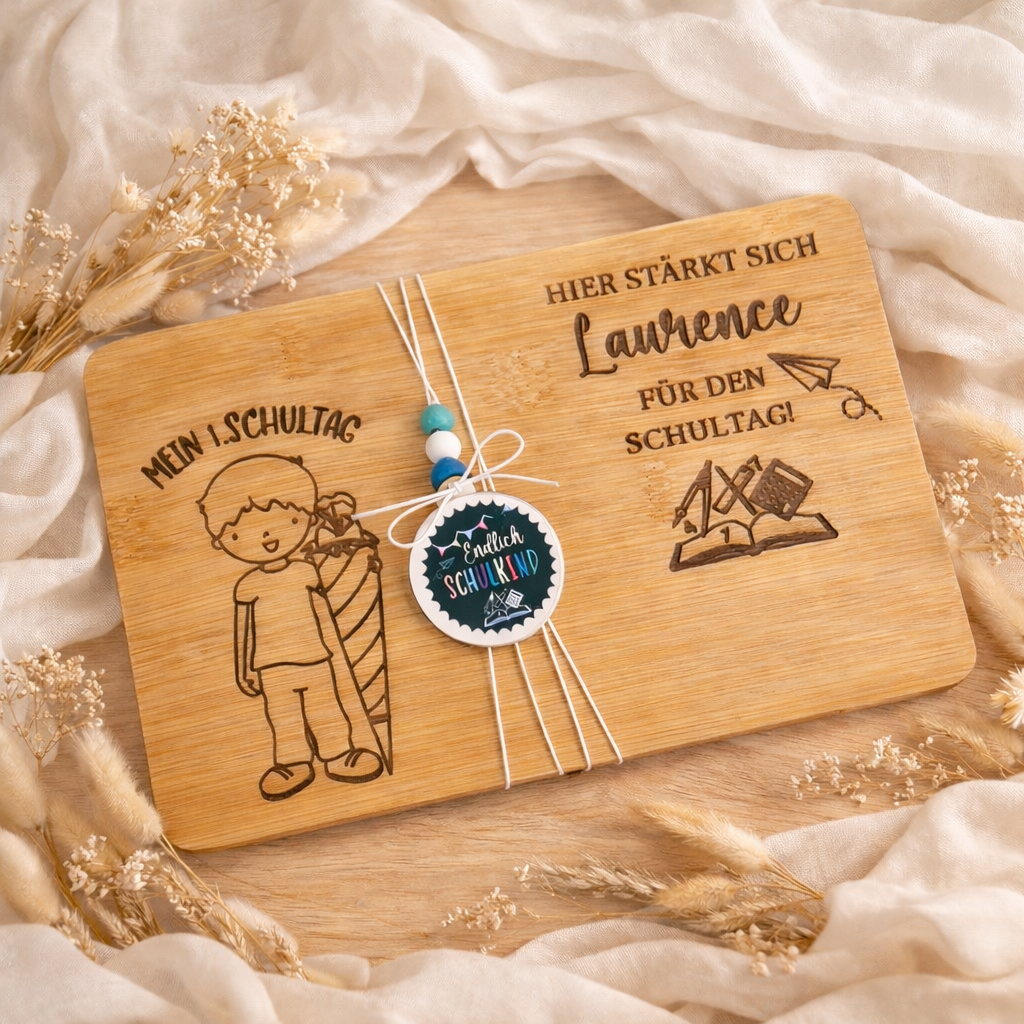 Frühstücksbrett Schulkind