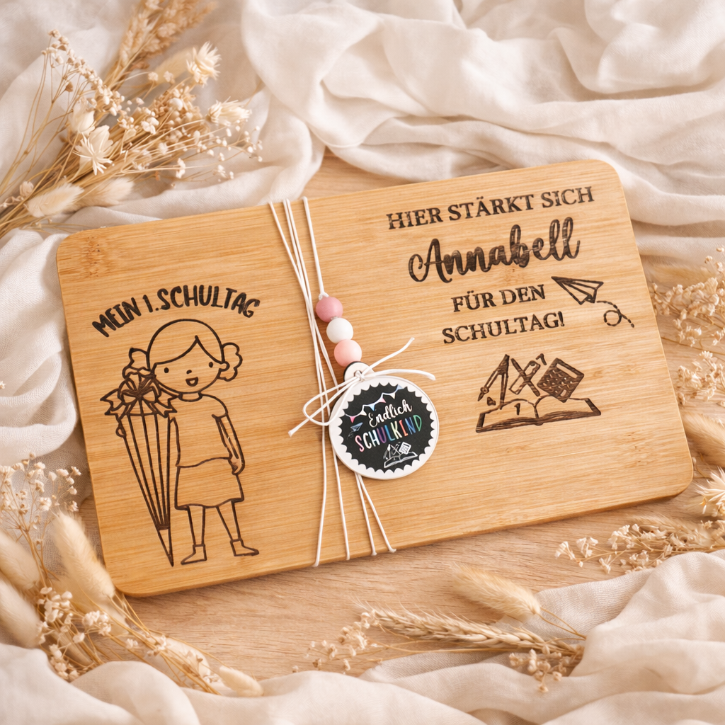 Frühstücksbrett Schulkind