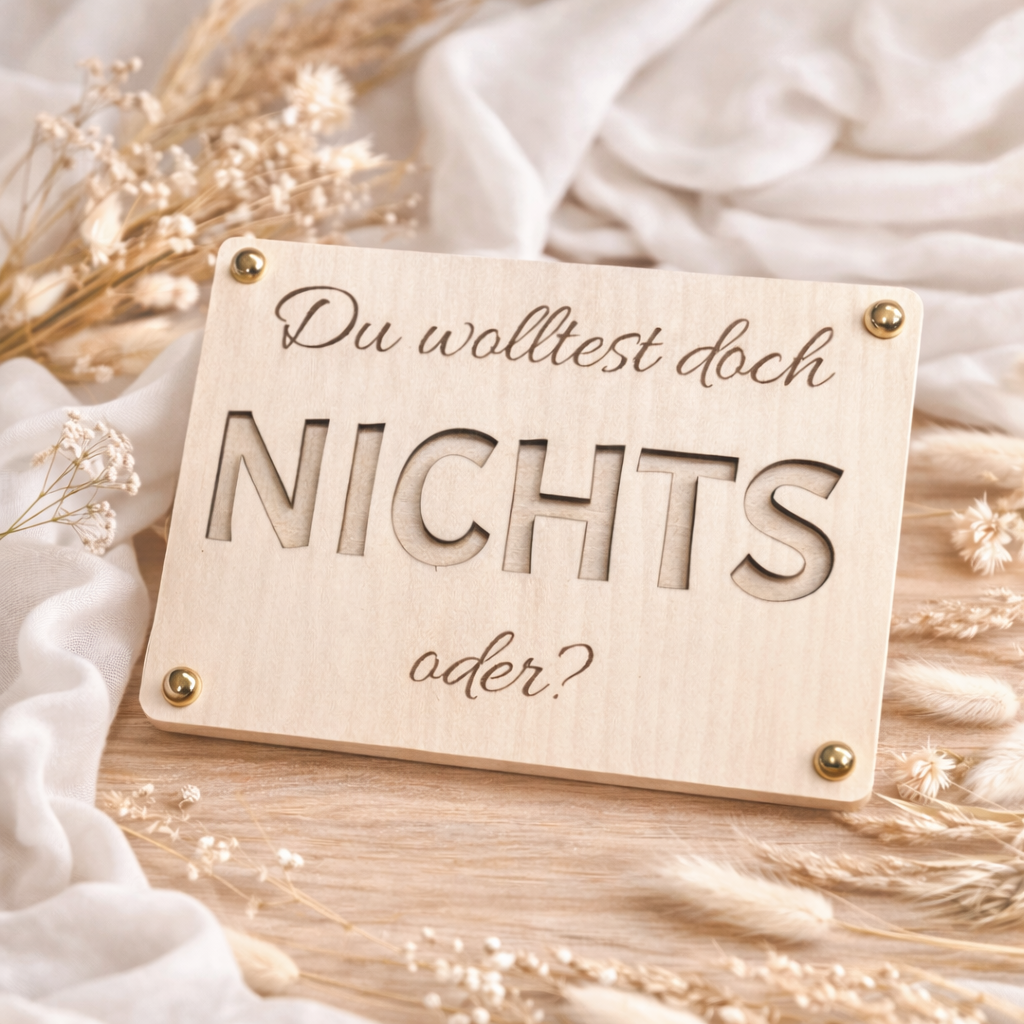 Geldgechenk „Du wolltest doch NICHTS oder?“