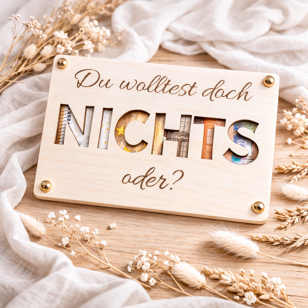 Geldgechenk „Du wolltest doch NICHTS oder?“