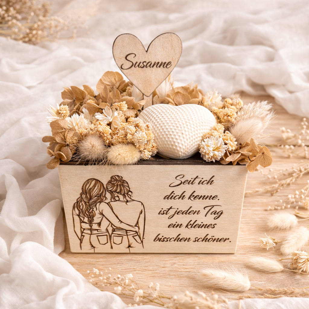 Holzgeschenkbox „Freundschaft“