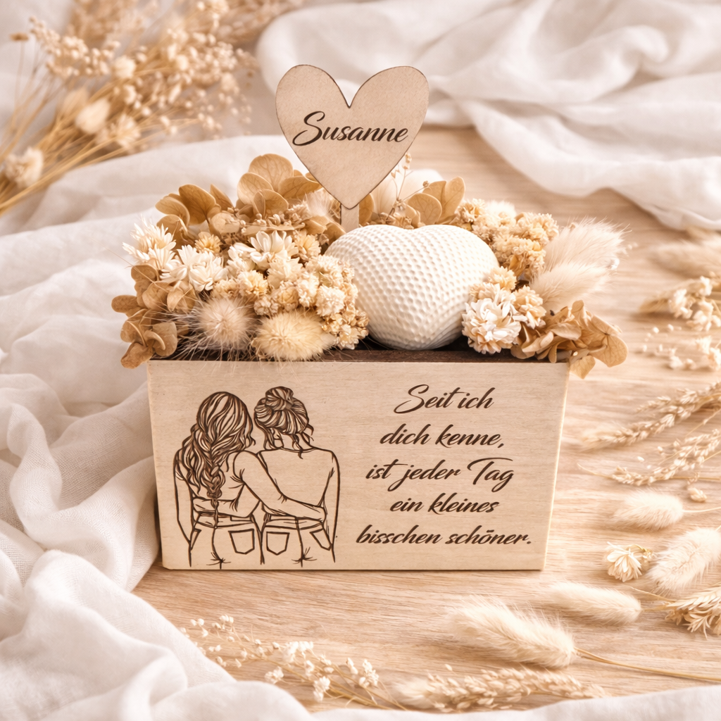 Holzgeschenkbox „Freundschaft“