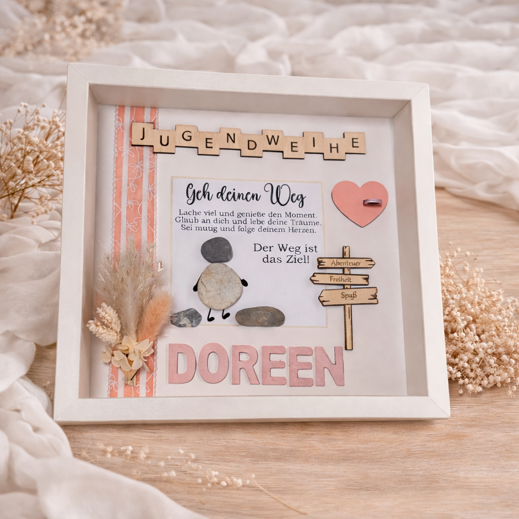 Geldgechenk Jugendweihe „Steinbildrahmen“