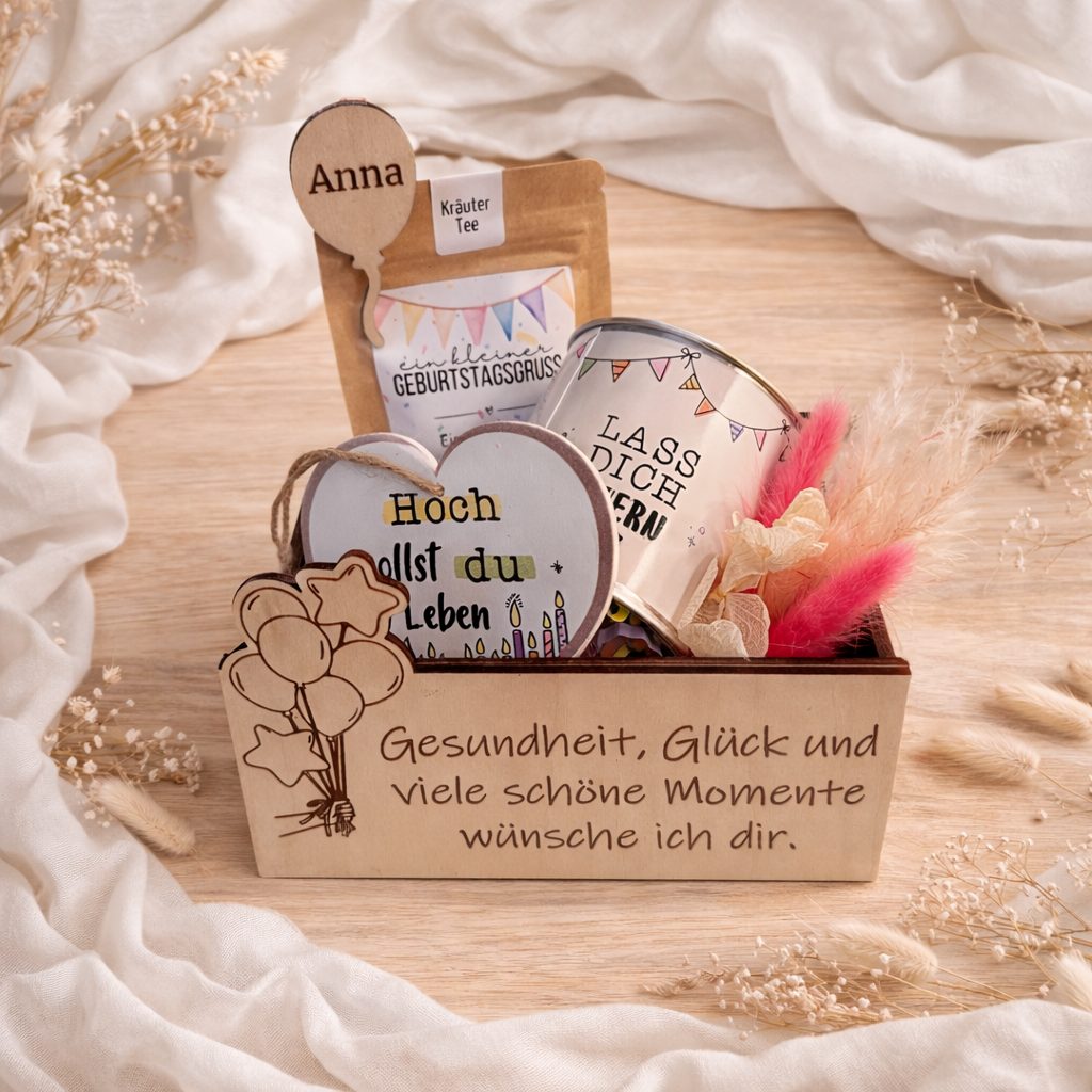 Holzgeschenkbox „Geburtstag“