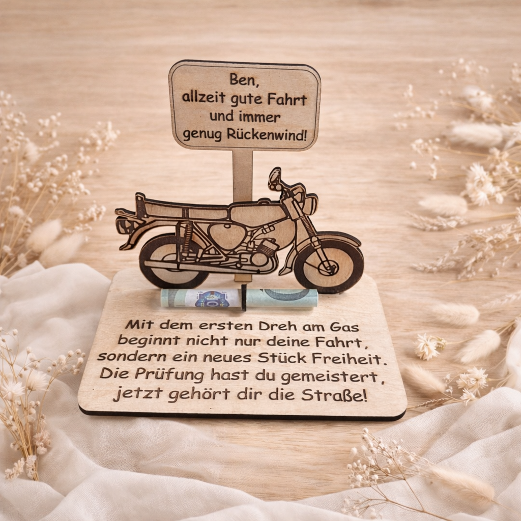 Geldgeschenk „Bestandene Fahrprüfung“, Fahrschule