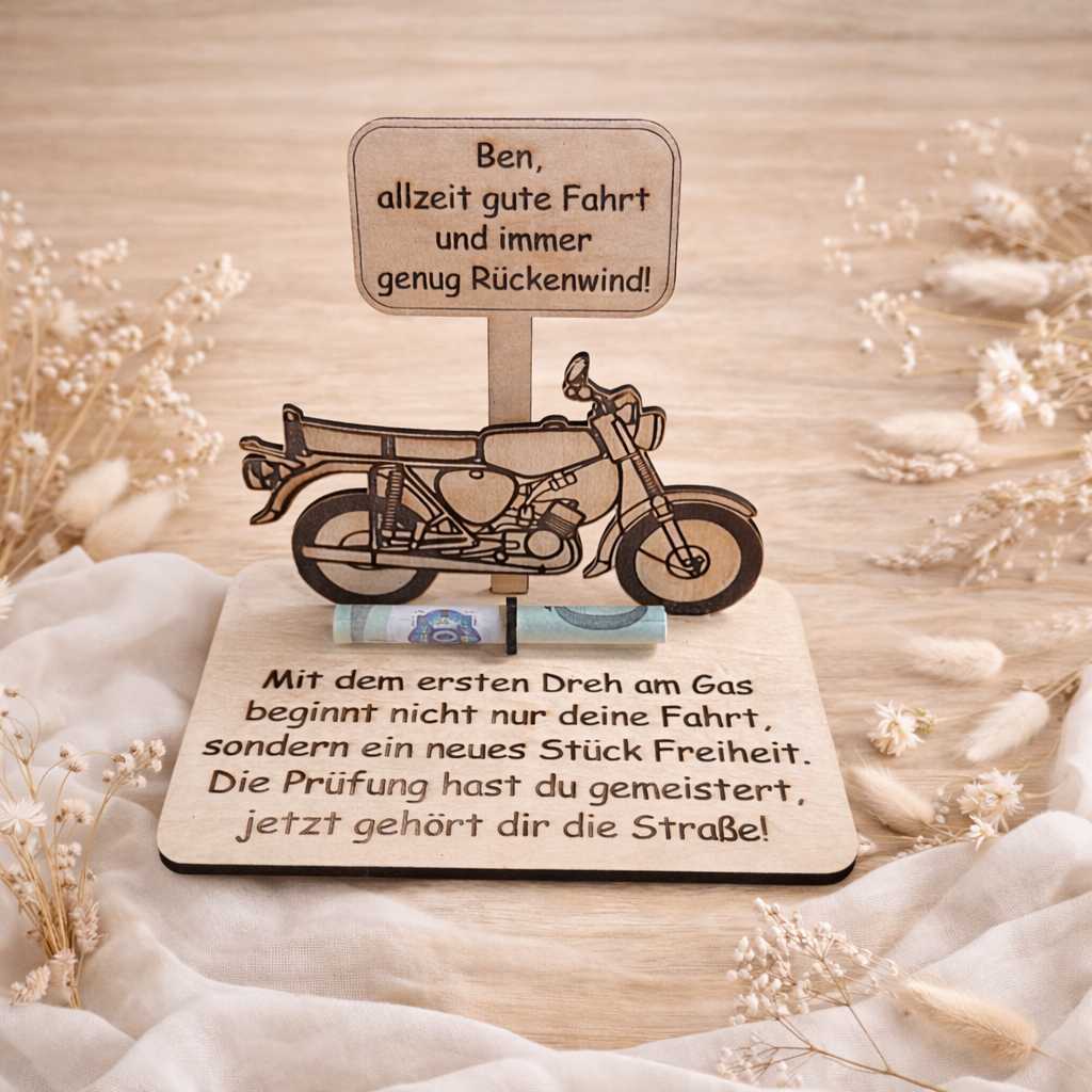 Geldgeschenk „Bestandene Fahrprüfung“, Fahrschule