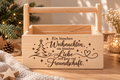 Weihnachtskiste aus Holz mit Wunschgravur