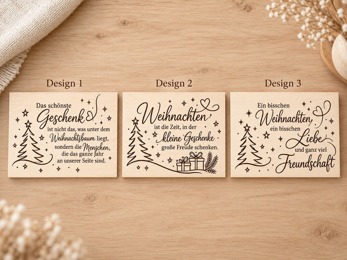 Weihnachtskiste aus Holz mit Wunschgravur