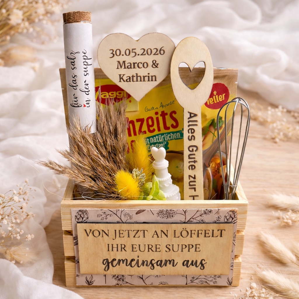 Hochzeitsgeschenk „Holzbox“