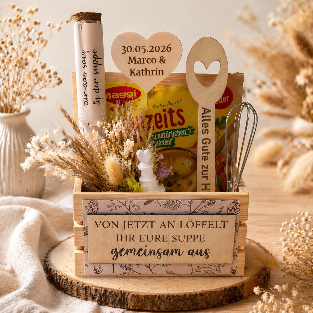 Hochzeitsgeschenk „Holzbox“
