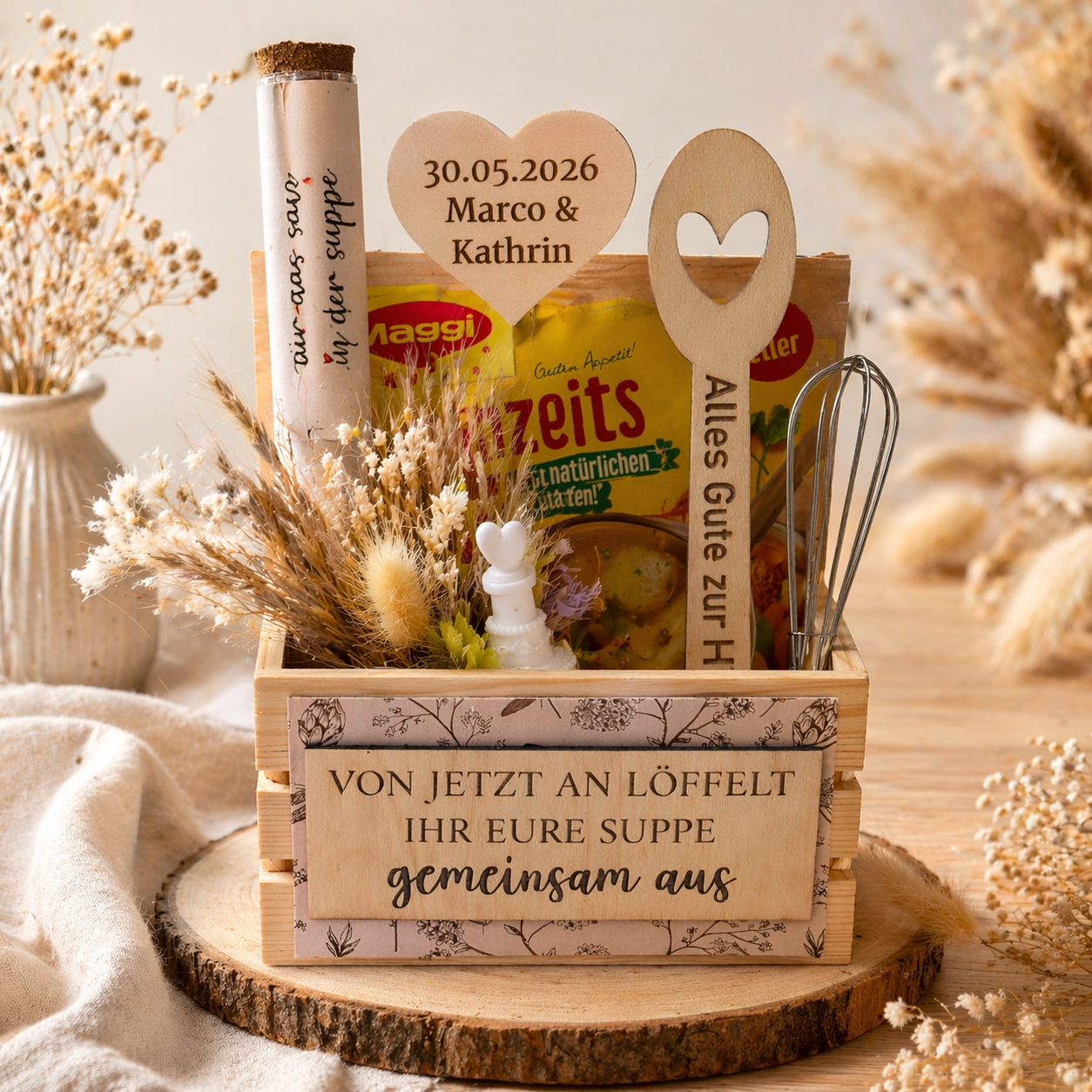 Hochzeitsgeschenk „Holzbox“