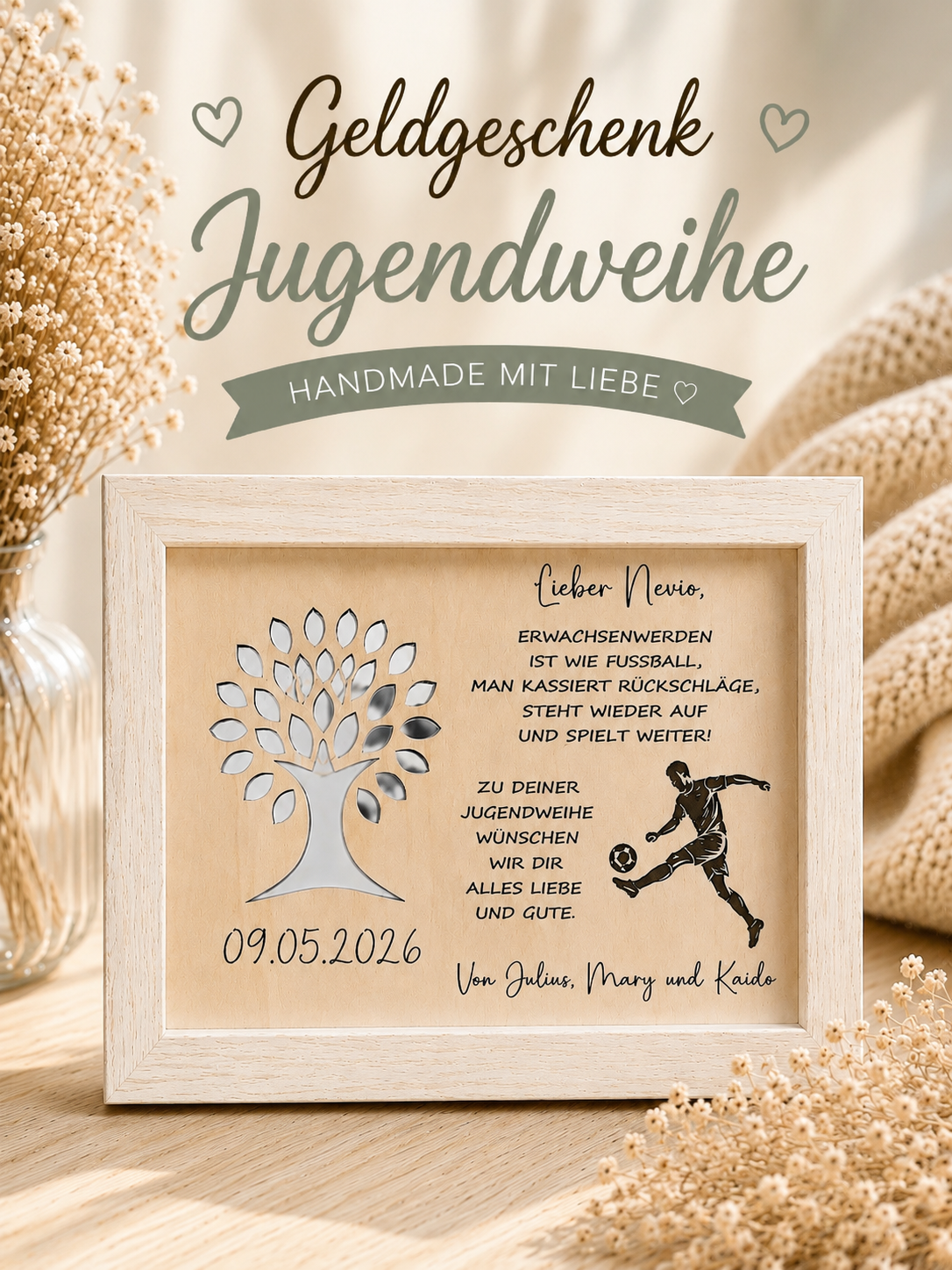 Geldgeschenk Jugendweihe „Fußball“