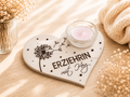 Teelichthalter „Erzieherin mit Herz“