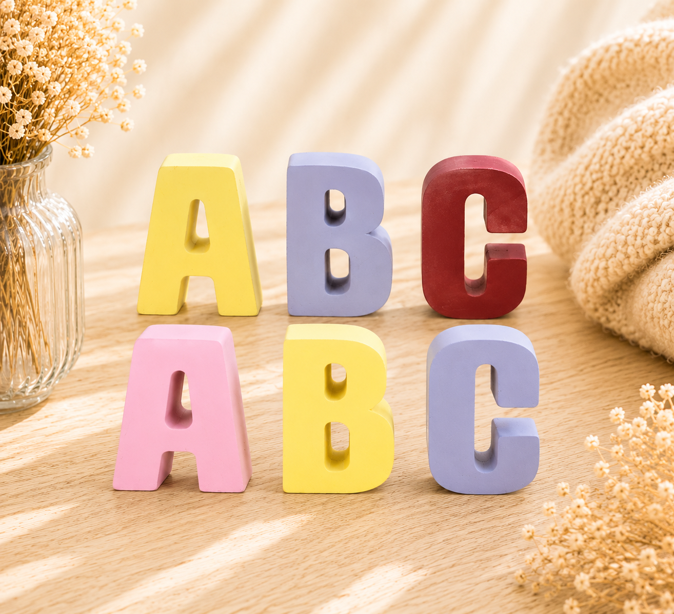 Personalisierte Einschulungsdeko „ABC“ mit Zuckertüte