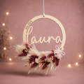 Personalisierter Trockenblumenring mit Name, Abitur 2026 Geschenk