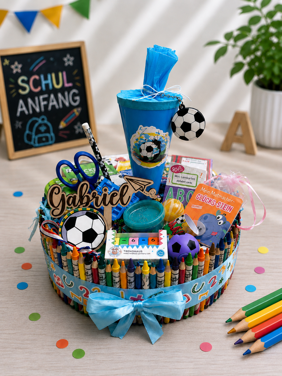 Einschulungsgeschenk, Kreativset mit Stiften & Zubehör