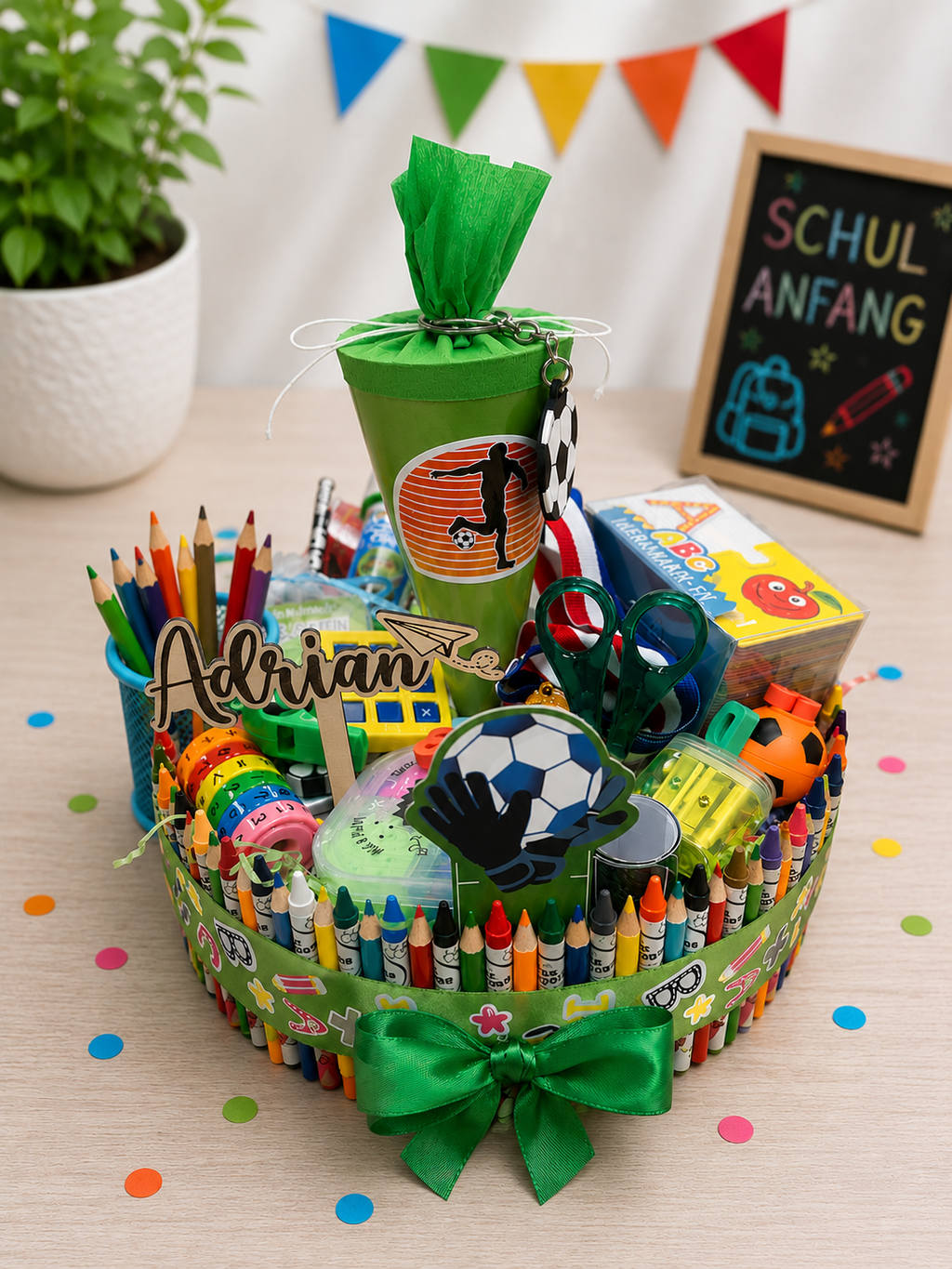 Einschulungsgeschenk, Kreativset mit Stiften & Zubehör