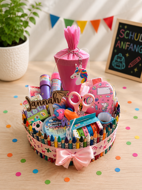 Einschulungsgeschenk, Kreativset mit Stiften & Zubehör