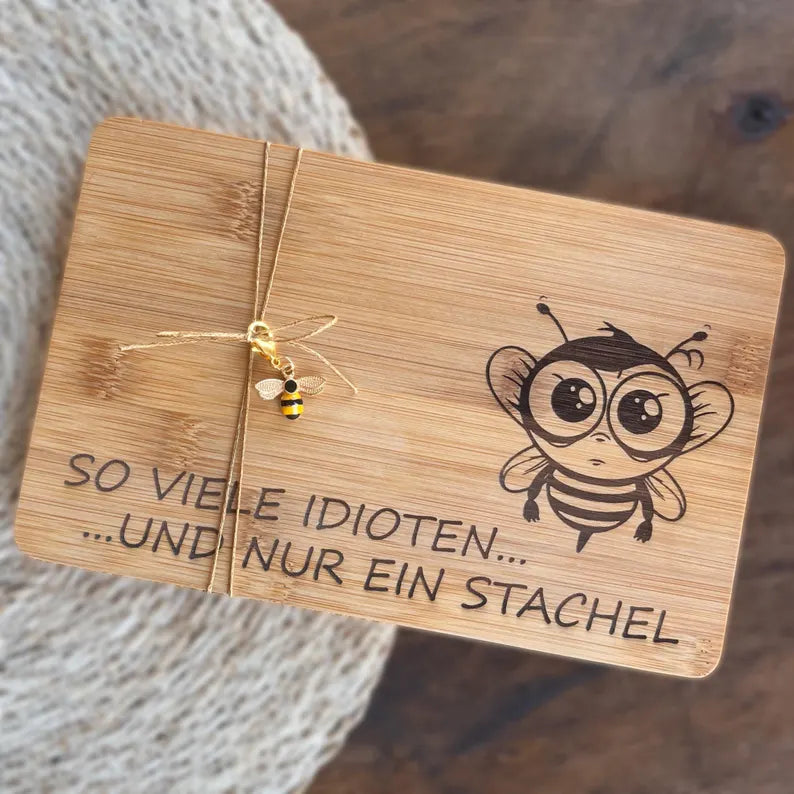 Frühstücksbrett Bienenfreund-Holzbrett