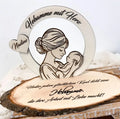 Geschenk für Hebamme mit Herz – personalisierte Holzdeko