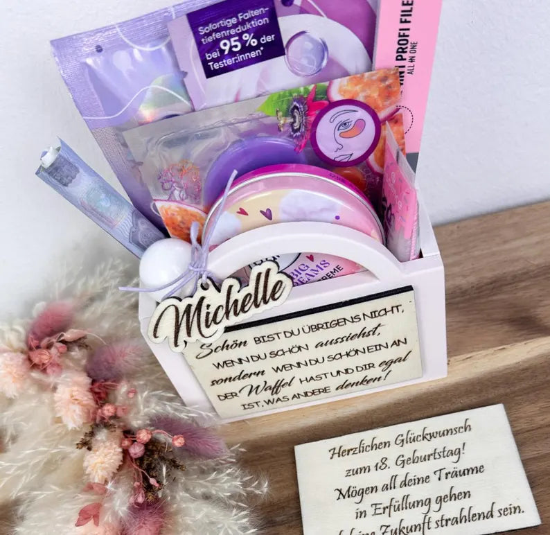 Wellnessgeschenk, Wellnessbox, Wellnesstasche, Geschenk Mädchen, junge Mädchen, Geschenk 18. Geburtstag, Geburtstagsgeschenk, Jugendweihe