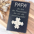 Schiefertafel "Papa, Du bist das Puzzlestück.."