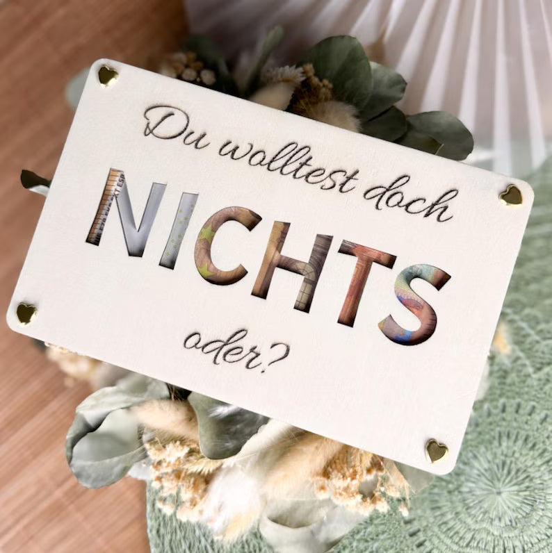 Originelle Geschenkverpackung "Nichts"